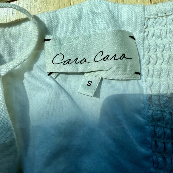 Cara Cara Cream Ruched Tie Front Crop Top - Picture 6 of 8